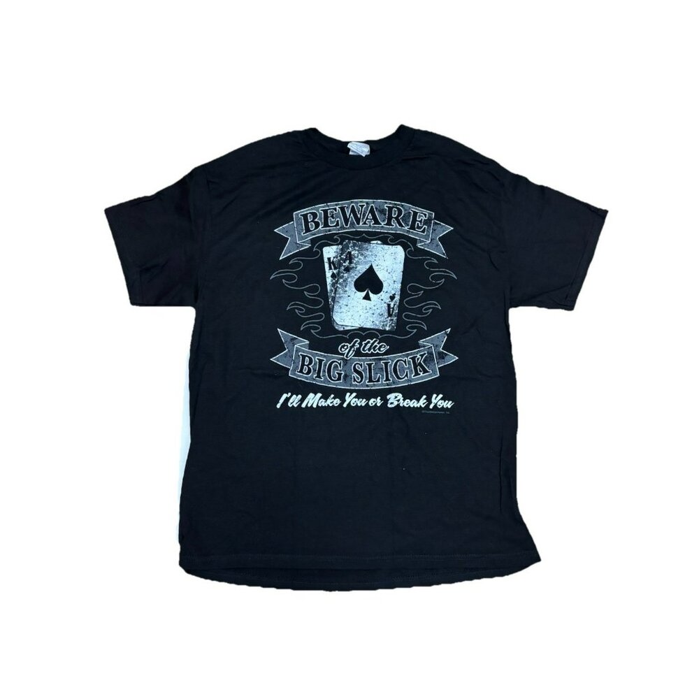 Vintage Poker Graphic T-Shirt – “Beware of the Big Slick” – Men’s Size Large